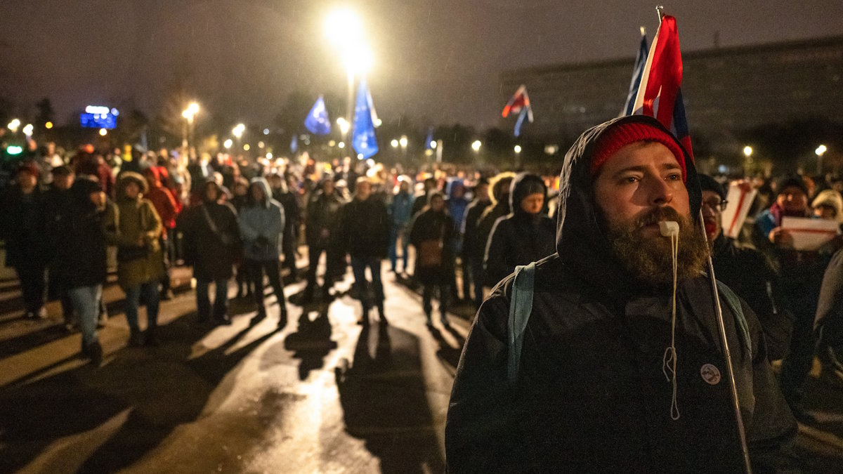 Словакия: акция протеста в Братиславе