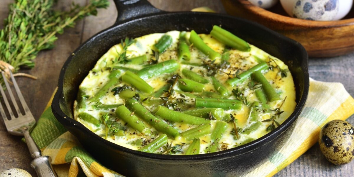 Завтрак со «Сферой»: омлет со стручковой фасолью